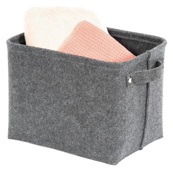 Szary filcowy koszyk Compactor Felt Basket, 29x24 cm