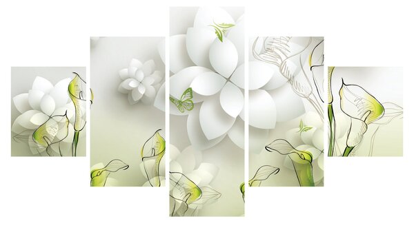 Obraz z kwiatami (125x70 cm)