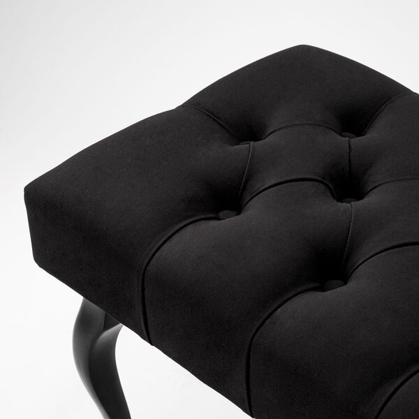 Ławka pikowana Chesterfield Black