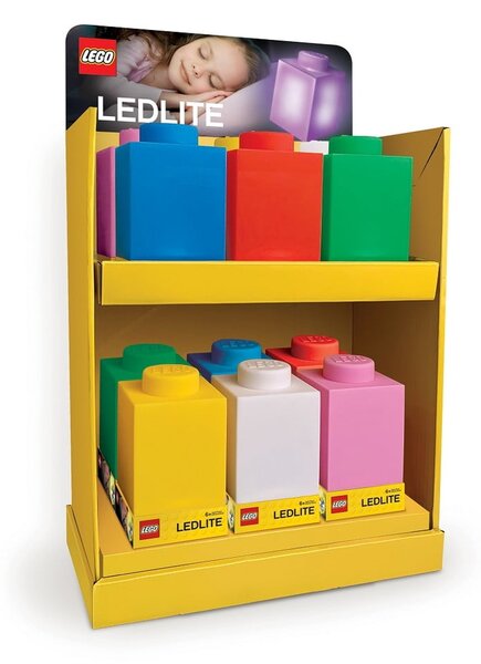 Biała silikonowa lampka nocna LEGO® Classic Brick