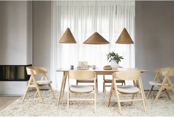 Rozkładany stół z blatem w dekorze jesionu 190x90 cm Yumi – Rowico