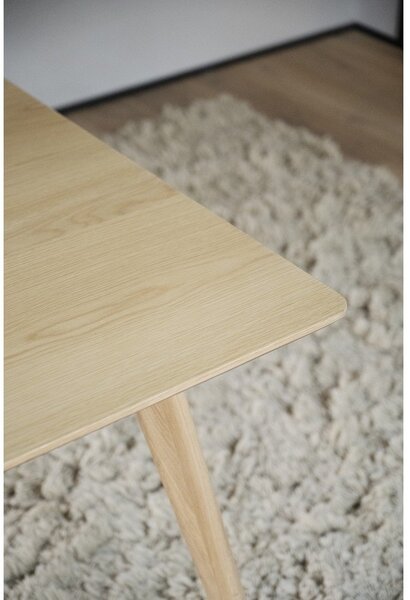 Rozkładany stół z blatem w dekorze jesionu 190x90 cm Yumi – Rowico