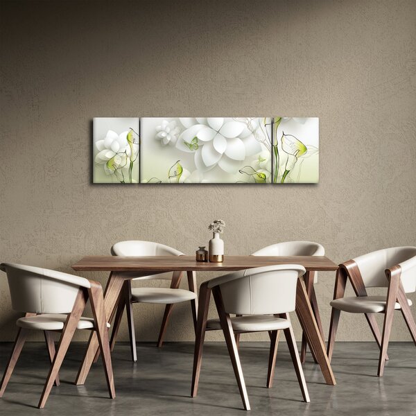 Obraz z kwiatami (170x50 cm)