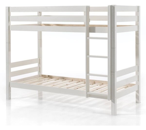 Białe piętrowe łóżko dziecięce 90x200 cm Pino – Vipack
