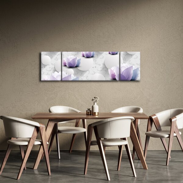 Obraz z kwiatami (170x50 cm)