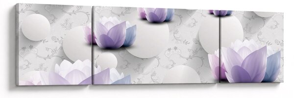 Obraz z kwiatami (170x50 cm)