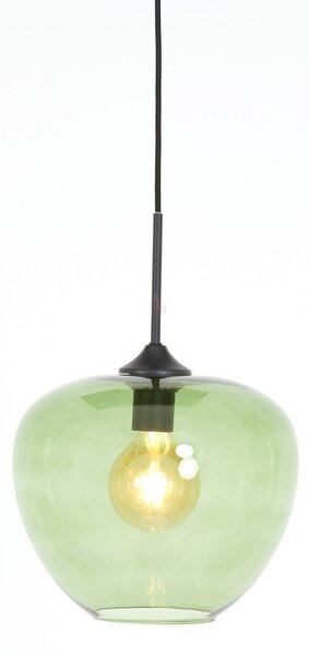 Zielona lampa sufitowa z szklanym kloszem ø 30 cm Mayson – Light & Living