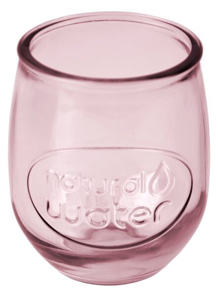 Różowa szklanka ze szkła z recyklingu Ego Dekor Water, 0,4 l