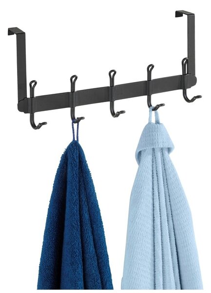 Czarny metalowy wieszak na drzwi 37 cm Nostalgia – Wenko