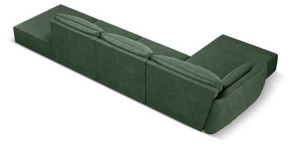 Ciemnozielony narożnik (lewostronny) Vanda – Mazzini Sofas