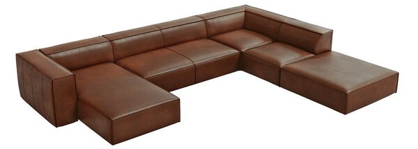 Koniakowy skórzany narożnik (prawostronny) Madame – Windsor & Co Sofas