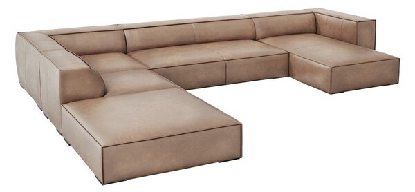 Jasnobrązowy skórzany narożnik (lewostronny) Madame – Windsor & Co Sofas