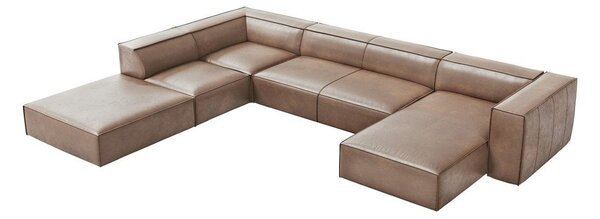 Jasnobrązowy skórzany narożnik (lewostronny) Madame – Windsor & Co Sofas