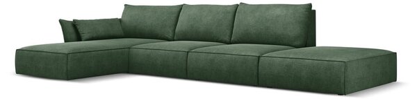 Ciemnozielony narożnik (lewostronny) Vanda – Mazzini Sofas