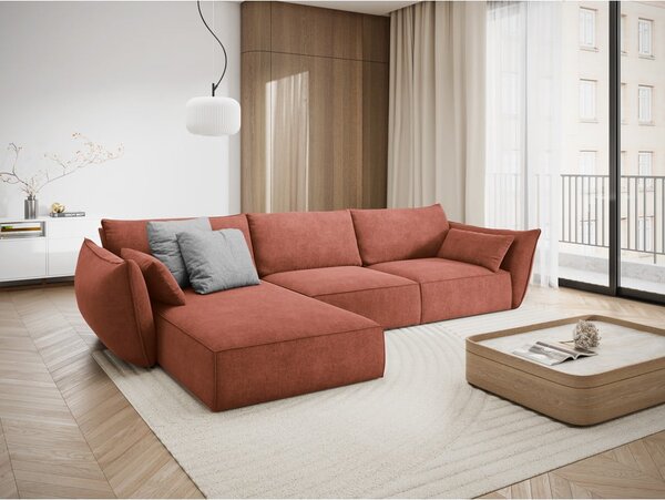 Czerwony narożnik (lewostronny) Vanda – Mazzini Sofas