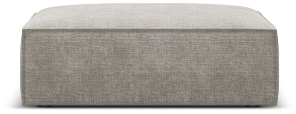 Jasnoszary podnóżek z tkaniny szenilowej Vanda – Mazzini Sofas