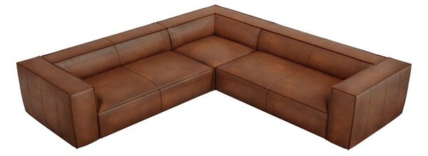Koniakowy skórzany narożnik (róg zmienny) Madame – Windsor & Co Sofas