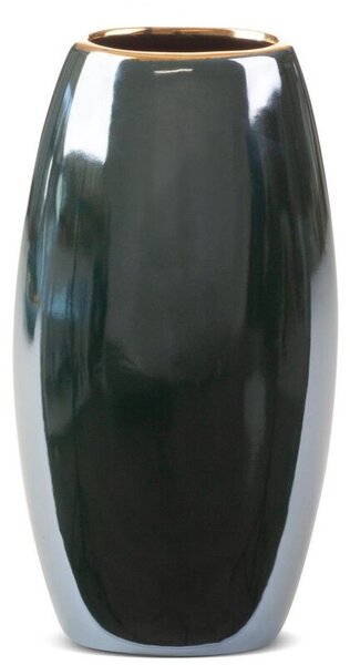 Wazon EUROFIRANY Amora 2 13 x 9 x 25 cm Zielono-złoty