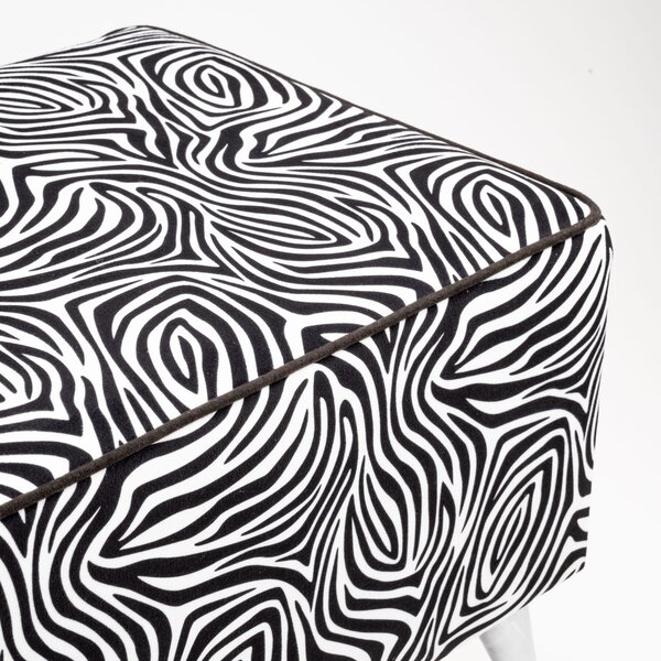 Ławka tapicerowana do przedpokoju Retro Zebra