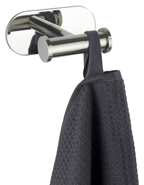 Podwójny haczyk ścienny ze stali nierdzewnej Wenko Turbo-Loc® Orea
