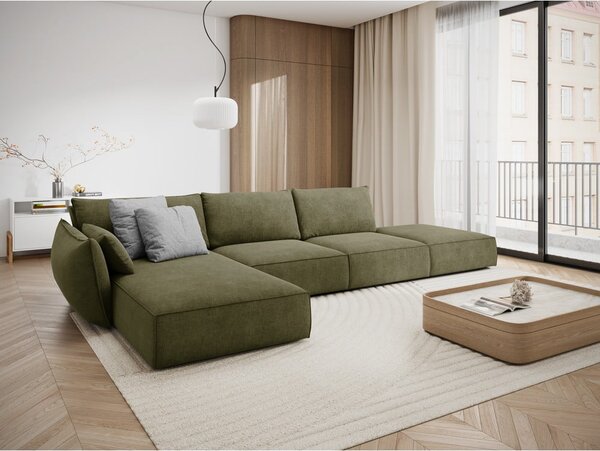 Zielony narożnik (lewostronny) Vanda – Mazzini Sofas