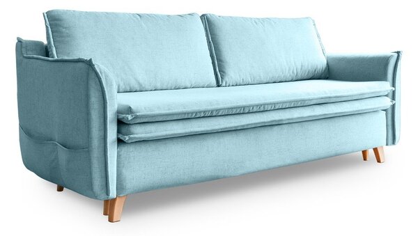 Jasnoniebieska rozkładana sofa 225 cm Charming Charlie – Miuform