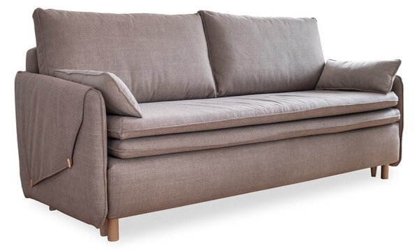 Jasnobrązowa rozkładana sofa 207 cm Simon – Miuform