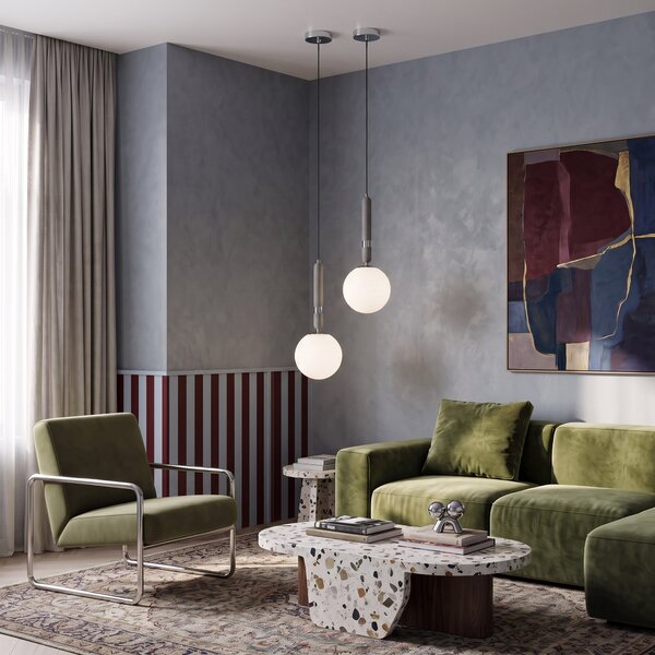 NOWOCZESNA LAMPA WISZĄCA CHROMOWANA GRANINO D20
