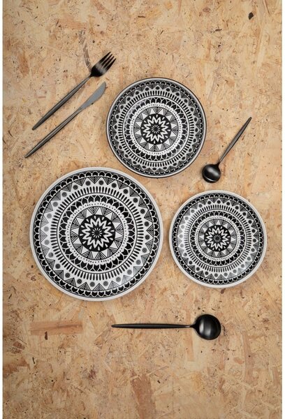 Czarne sztućce ze stali nierdzewnej 16 szt. Modern retro – Premier Housewares