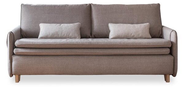 Jasnobrązowa rozkładana sofa 207 cm Simon – Miuform