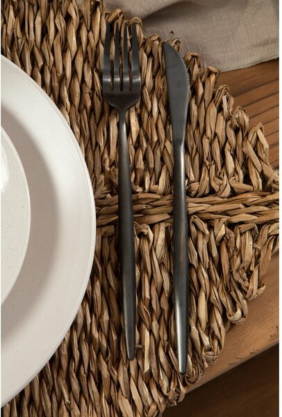 Czarne sztućce ze stali nierdzewnej 16 szt. Modern retro – Premier Housewares