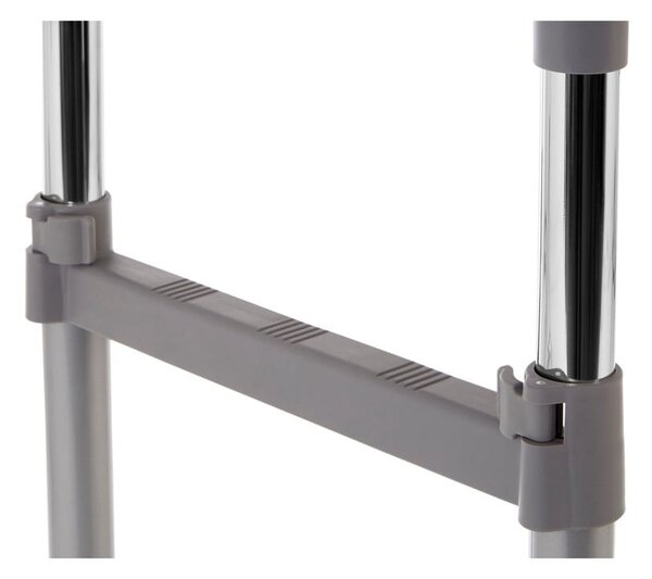 Metalowy teleskopowy stojak na ubrania na kółkach w kolorze srebra – Premier Housewares