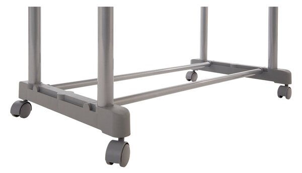 Metalowy teleskopowy stojak na ubrania na kółkach w kolorze srebra – Premier Housewares