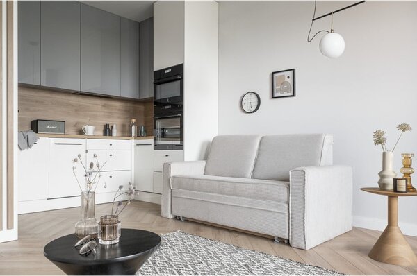 Biała rozkładana sofa 168 cm Lucky Lucy – Miuform