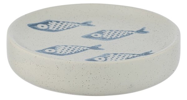 Biało-niebieska ceramiczna mydelniczka Wenko Aquamarin