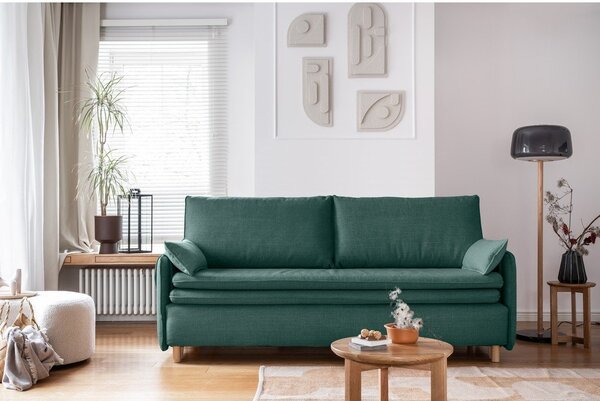 Turkusowa rozkładana sofa 207 cm Simon – Miuform