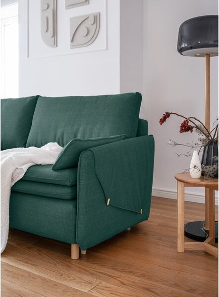 Turkusowa rozkładana sofa 207 cm Simon – Miuform