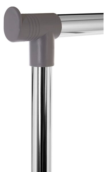 Metalowy teleskopowy stojak na ubrania na kółkach w kolorze srebra – Premier Housewares