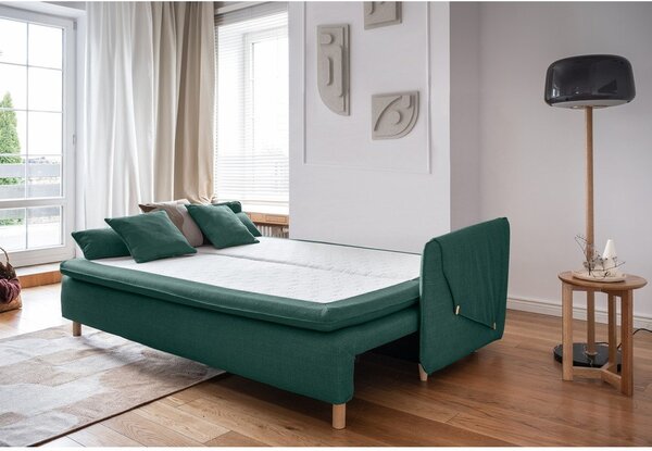 Turkusowa rozkładana sofa 207 cm Simon – Miuform