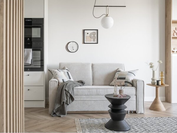 Biała rozkładana sofa 168 cm Lucky Lucy – Miuform