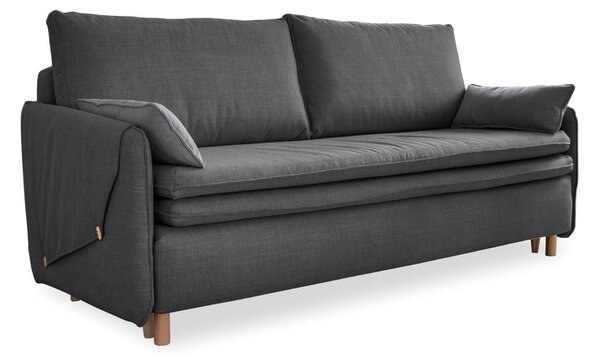 Ciemnoszara rozkładana sofa 207 cm Simon – Miuform