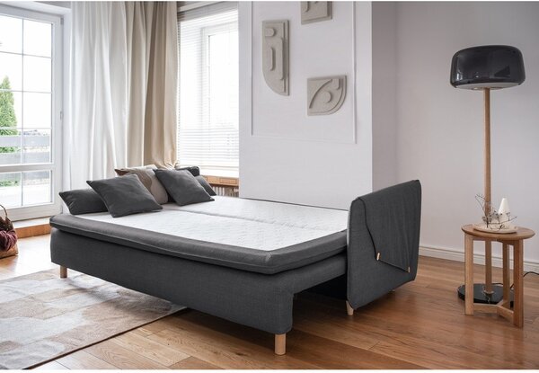 Ciemnoszara rozkładana sofa 207 cm Simon – Miuform