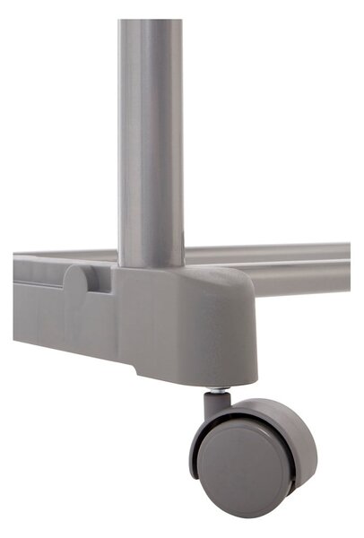 Metalowy teleskopowy stojak na ubrania na kółkach w kolorze srebra – Premier Housewares