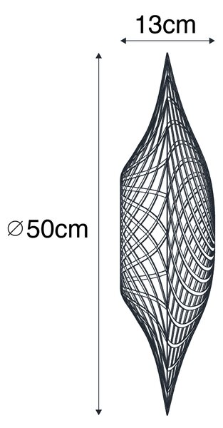 Orientalny klosz bambusowy 50 cm - Rina