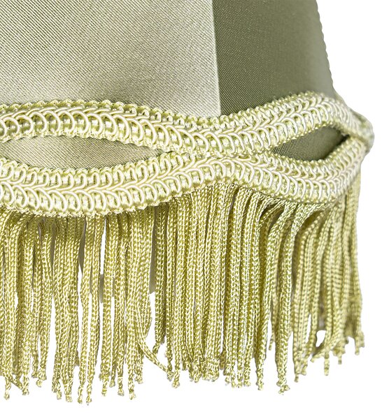 Abażur z tkaniny zielony 12 cm - Granny