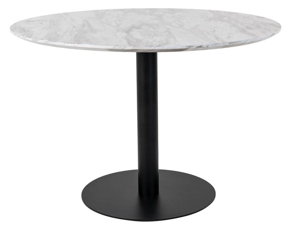 Okrągły stół z blatem w dekorze marmuru ø 110 cm Bolzano – House Nordic