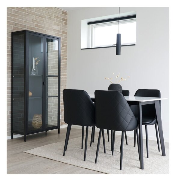 Czarna metalowa witryna 80x175 cm Brisbane – House Nordic