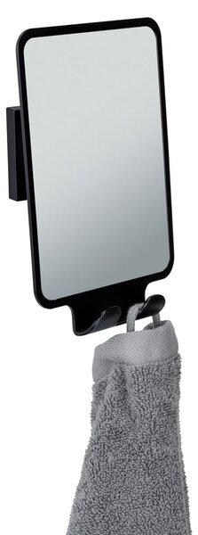 Lustro kosmetyczne z wieszakiem 14x19.5 cm Quadro Black – Wenko