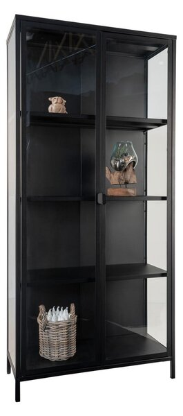 Czarna metalowa witryna 80x175 cm Brisbane – House Nordic