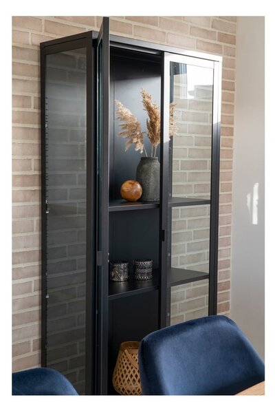 Czarna metalowa witryna 80x175 cm Brisbane – House Nordic